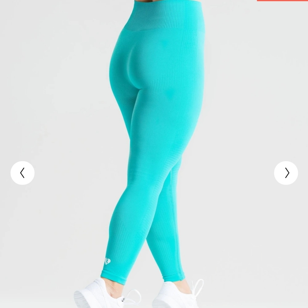 Women's Turquoise Leggings - Picture 4 of 7